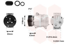 Kompresor, klimatizace VAN WEZEL 4300K440