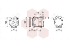 Kompresor, klimatizace VAN WEZEL 4300K468
