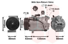 Kompresor, klimatizace VAN WEZEL 4300K487
