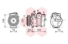 Kompresor, klimatizace VAN WEZEL 4300K494