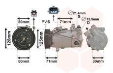 Kompresor, klimatizace VAN WEZEL 4300K636