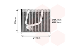 Výparník, klimatizace VAN WEZEL 4300V173