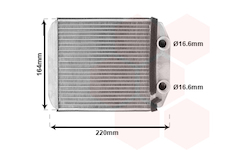 Výměník tepla, vnitřní vytápění VAN WEZEL 43016701