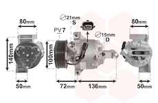 Kompresor, klimatizace VAN WEZEL 4301K701