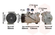 Kompresor, klimatizace VAN WEZEL 4301K705