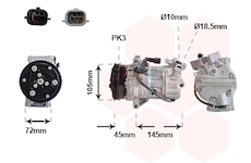 Kompresor, klimatizace VAN WEZEL 4301K713