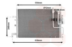 Kondenzátor, klimatizace VAN WEZEL 47005048