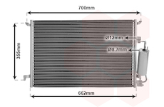 Kondenzátor, klimatizace VAN WEZEL 47015058
