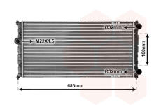 Chladič, chlazení motoru VAN WEZEL 49002021