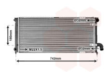 Chladič, chlazení motoru VAN WEZEL 49002028