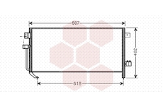 Kondenzátor, klimatizace VAN WEZEL 51005060