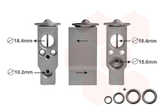 Expanzní ventil, klimatizace VAN WEZEL 52001131