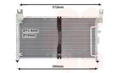 Kondenzátor, klimatizace VAN WEZEL 52005038