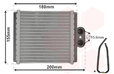 Výměník tepla, vnitřní vytápění VAN WEZEL 52006093