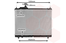 Chladič, chlazení motoru VAN WEZEL 52012712