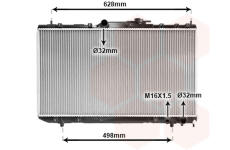 Chladič, chlazení motoru VAN WEZEL 53002291
