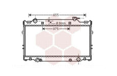 Chladič, chlazení motoru VAN WEZEL 53002309