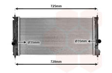 Chladič, chlazení motoru VAN WEZEL 53002334