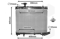 Chladič, chlazení motoru VAN WEZEL 53002663