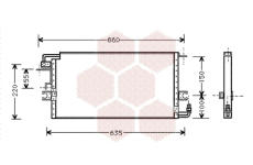 Kondenzátor, klimatizace VAN WEZEL 53005197
