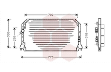 Kondenzátor, klimatizace VAN WEZEL 53005253