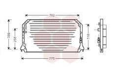 Kondenzátor, klimatizace VAN WEZEL 53005254
