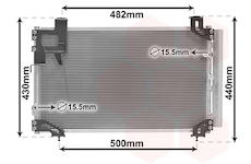 Kondenzátor, klimatizace VAN WEZEL 53005394