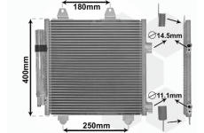 Kondenzátor, klimatizace VAN WEZEL 53005414