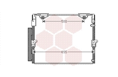 Kondenzátor, klimatizace VAN WEZEL 53005560