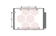 Kondenzátor, klimatizace VAN WEZEL 53005573