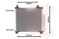 Kondenzátor, klimatizace VAN WEZEL 53005578