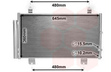Kondenzátor, klimatizace VAN WEZEL 53005653