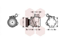 Kompresor, klimatizace VAN WEZEL 5300K438