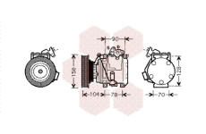 Kompresor, klimatizace VAN WEZEL 5300K439