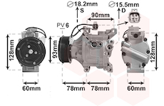 Kompresor, klimatizace VAN WEZEL 5300K443