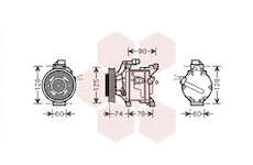 Kompresor, klimatizace VAN WEZEL 5300K445