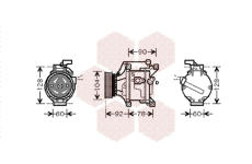 Kompresor, klimatizace VAN WEZEL 5300K446
