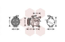 Kompresor, klimatizace VAN WEZEL 5300K447