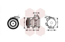 Kompresor, klimatizace VAN WEZEL 5300K448