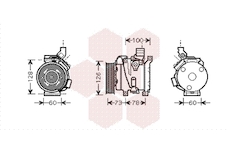 Kompresor, klimatizace VAN WEZEL 5300K451