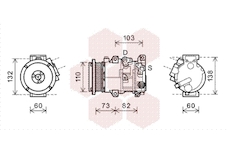 Kompresor, klimatizace VAN WEZEL 5300K599