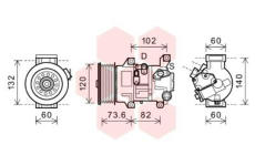 Kompresor, klimatizace VAN WEZEL 5300K610