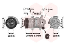 Kompresor, klimatizace VAN WEZEL 5300K627