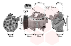 Kompresor, klimatizace VAN WEZEL 5300K656
