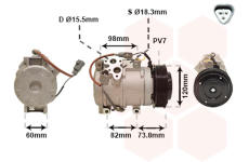 Kompresor, klimatizace VAN WEZEL 5300K726