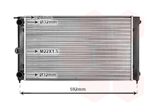 Chladič, chlazení motoru VAN WEZEL 58002011