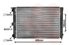 Chladič, chlazení motoru VAN WEZEL 58002039