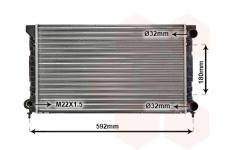 Chladič, chlazení motoru VAN WEZEL 58002071