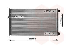 Chladič, chlazení motoru VAN WEZEL 58002116