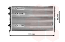 Chladič, chlazení motoru VAN WEZEL 58002124